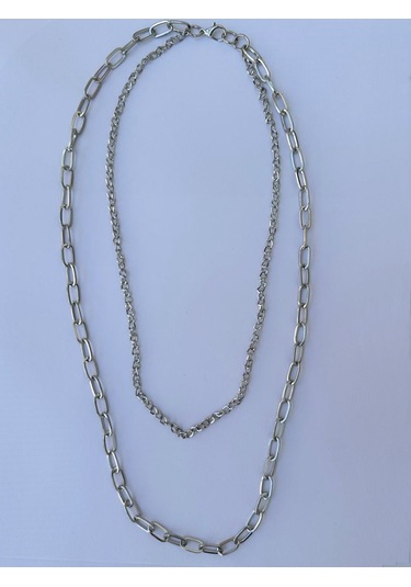 Paytak Moda Gümüş Rengi Zincir Kolye Unisex Zincir Kolye Pytkznckly239 Gümüş