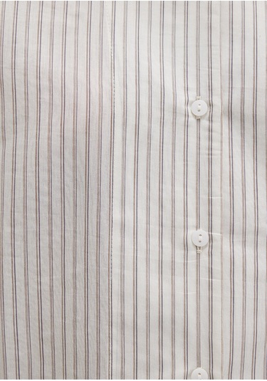 Mavi - Çizgili Ekru Gömlek 1211353-91345 Ekru