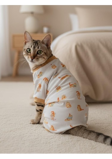 Bejjy Pamuklu Kedi Tulum Pijama