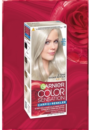 Garnier Çarpıcı Renkler S9 Küllü Altın Sarı Saç Boyası, Demikit 3600542630337-10623 Küllü Sarı