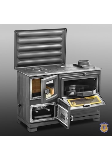 Erendemir EM804B-T Kuzine Siyah Şömine Tuğlalı Soba