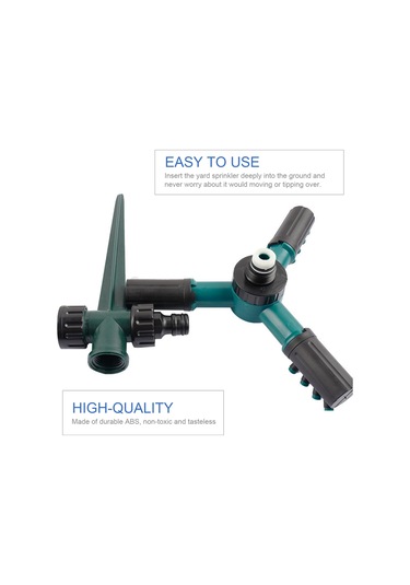 Ximistore9 Yeşil-siyah Abs Toprak Takılı 360 Döner 12 Nozul Bahçe Çim Bahçe Sulama Sprinklerı