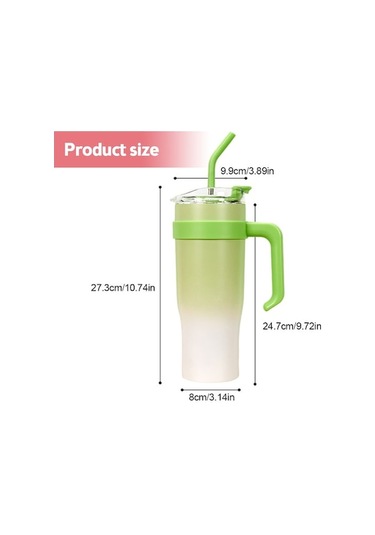 Ulzyvf Ve Tutar Termos, Sızdırmaz Sıcak/soğuk Seyahat Saat Pipetli Paslanmaz Oz Kapaklı Çelik Bardağı 40 12 - Mg