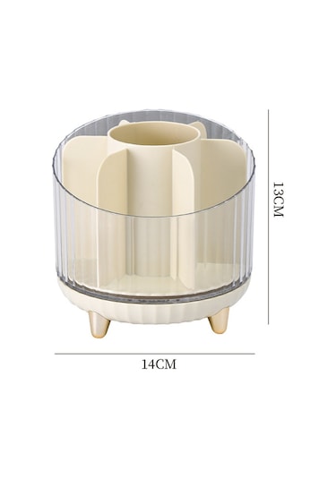 Cbtx Makyaj Organizatör Döner Fırça Tutucu Şeffaf Kozmetik Organizatör Depolama Şampanya