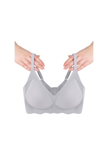 Balensiz Lazer Dikişsiz Görünmez Çıkarılabilir Pedli Sütyen Mavi