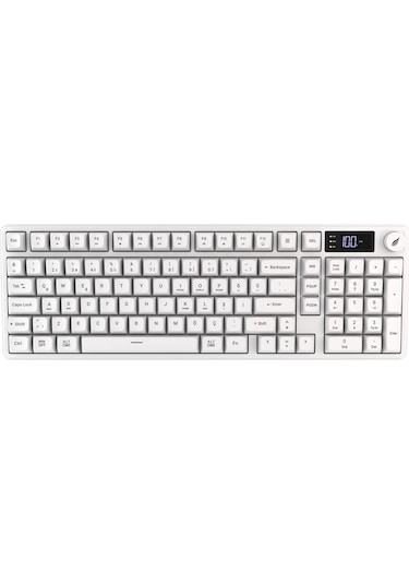 Hk258 Membrane Lcd Rgb Kablosuz/bluetooth Beyaz Full Türkçe Gaming Oyuncu Klavye