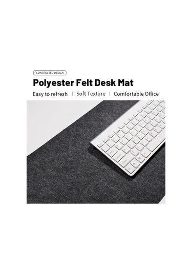 Büyük Keçe Sümen Oyun Mouse Pad Klavye Mat Masa Koruyucu 3mm Antrasit Renk