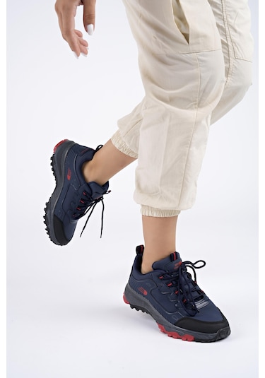 Muggo Kuzey Unisex Garantili Trekking Outdoor Sneaker Ayakkabı Lacivert- Lacivert