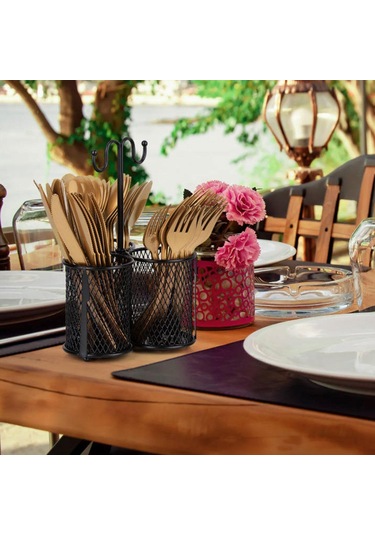 Suntek Çatal Kaşık Için Yemek Çubukları Tutucu Mutfak Siyah