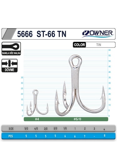 Owner 5666 ST-66TN 4X Üçlü İğne No : 2/0