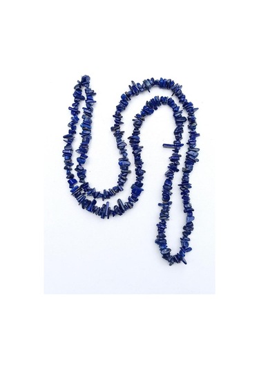 Lapis Lazuli Kırıktaş Dizi-80  Cm Gümüş