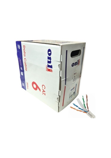 Onli 305Mt 24AWG UTP CAT6 Network Kablosu Gri Yerli Üretim