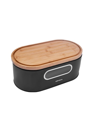 Karaca Stream 2in1 Ekmek Kutusu/Kesme Tahtası Black