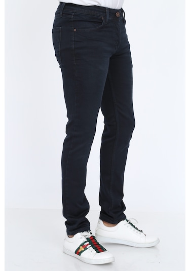 Digital Jeans Erkek Slim Fit Dar Kesim Dar Paça Kot Pant Kahverengi Açık Gri