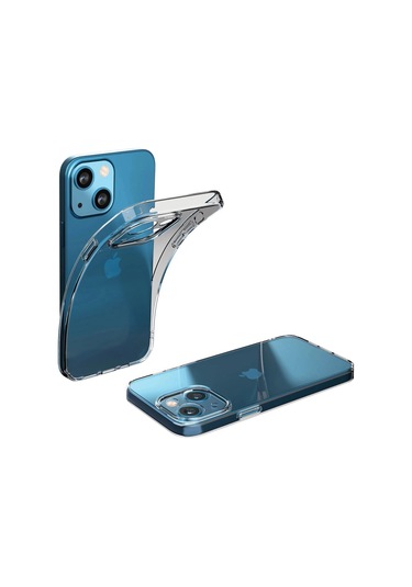 FitCase iPhone 14 Kılıf Kamera Korumalı Silikon Şeffaf Arka Kapak