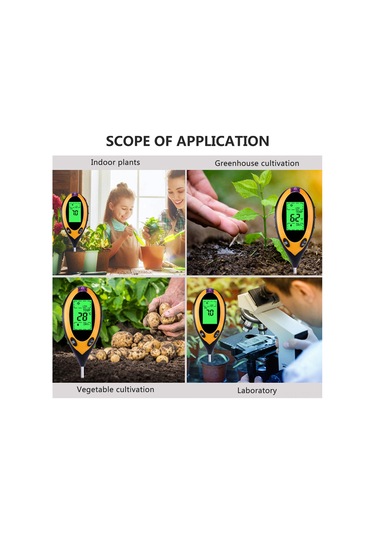 Tenfowee 4 Ü 1 Arada Toprak Analiz Cihazı: Asitlik, Sıcaklık, Nem Ve Işık Ölçümü İle Bitki Yetiştiriciliği İçin İdeal