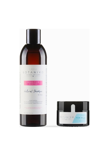 Köpekler İçin Organik İçerikli Hassas ve Nazik Şampuan + Pati Balm Set