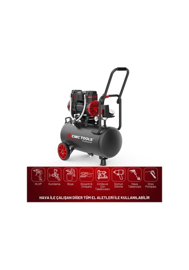 Cmc Cmc-0911 24 Litre Sessiz Yağsız Hava Kompresörü 2 Hp