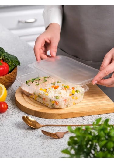 Upakovsik+ Kapaklı Tek Kullanımlık Konteyner 500 Ml, 10 Adet 396826931 100 adet