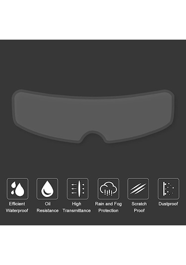 Motosiklet Kask Lens Filmi Evrensel Yağmur Kaydırıcı Şeffaf (529443670)