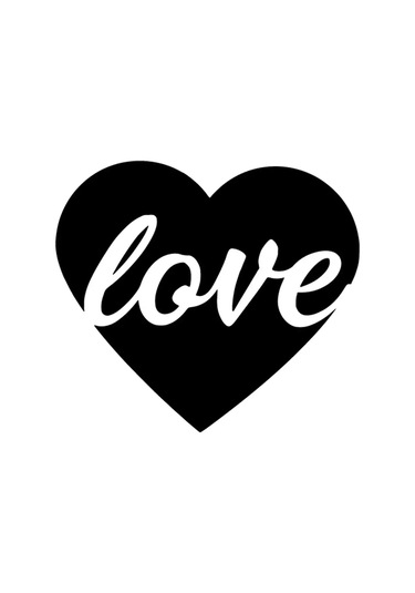 Kalp İçinde Love Sticker Oto Motor Laptop Duvar Folyo Sticker 15x13 Cm