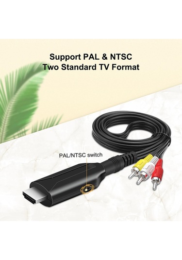 Homyl Video Ses Kablosu Aksesuarı, Projektör Tv Için Pal Ntsc