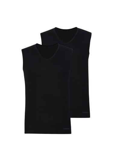 Blackspade Erkek Atlet 2li Paket Loose Fit 9227 - Siyah