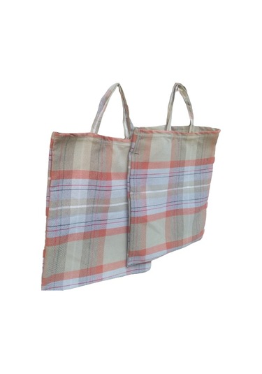 PAZAR ÇANTA 2 Adet Döşemelik Model Kumaş 30 kg Taşıma Kapasite Kahve yollu Kutuda sevk  El Yapım