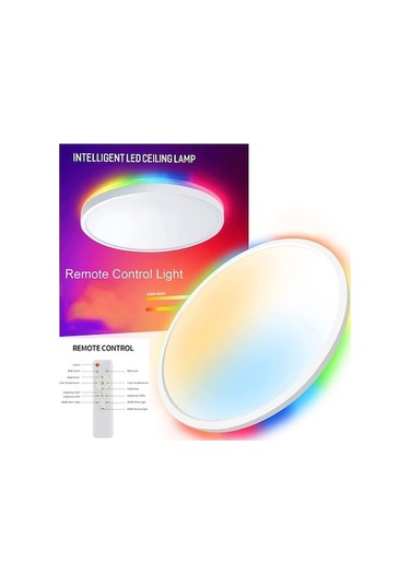 Opulentliving Rgbcw Beyaz Tavan Lambası Bt Uzaktan Kumanda Sonsuz Kısılabilir Yatak Odası Tavan Lambası Diğer