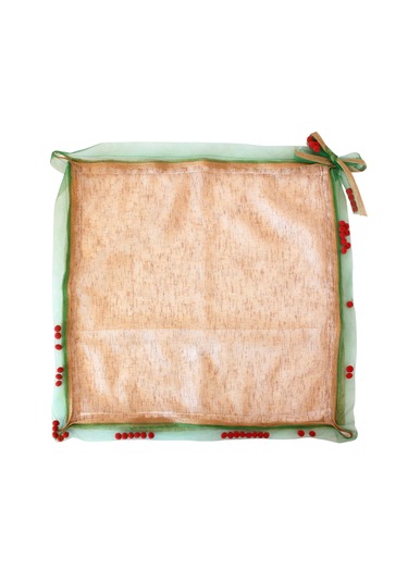 Ponponlu Bağlamalı Kırlent Kılıfı