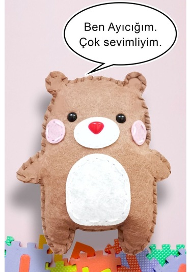Keçe Oyuncak Dikiş Seti - Sevimli Ayıcık Yaratıcı İpli Oyuncak