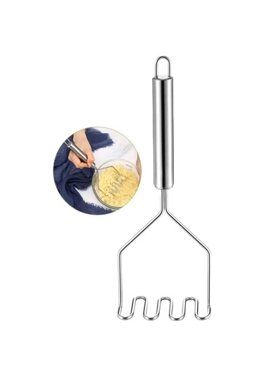 Ergonomik Tutma Saplı Patates Ezici Paslanmaz Çelik Patates Ezeceği Dayanıklı Patates Ezecek Çelik