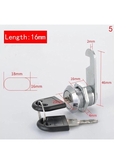 Donanım Silindir Kilitleri Kapı Dolabı Posta Kutusu Asma Kilit Çekmece Dolap Kilidi 16mm Aynı Anahtar