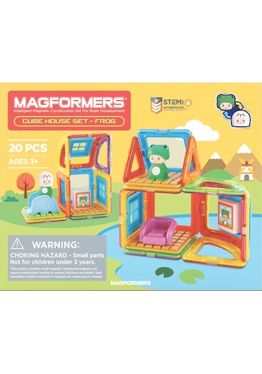 Magformers Mıknatıslı Cube Houseset - Frog - 20 Parça