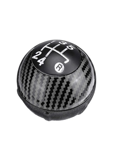 Tenfowee 2012-2018 Fiat 500 İçin Lüks Karbon Fiber 5 Vites Vites Topuzu - Kolay Montaj, Direkt Yedek Parça