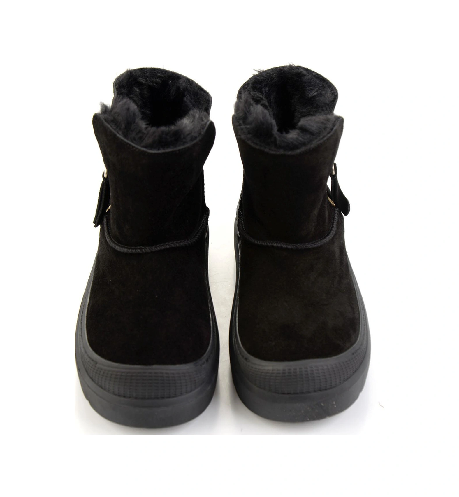 Siyah Hakiki Deri Kadın Bot & Bootie K02748100402 Siyah