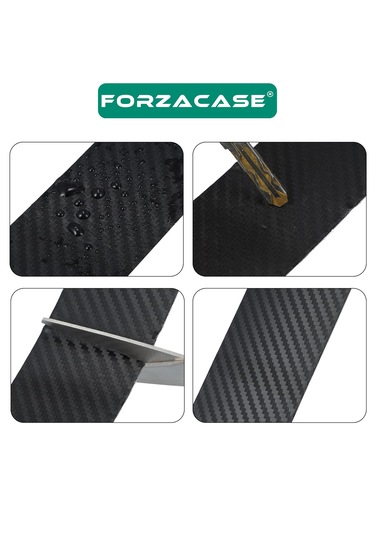 Forzacase Karbon Fiber Görünümlü Çizik Önleyici Araba Koruyucu Bant - Fc1013 1 Adet