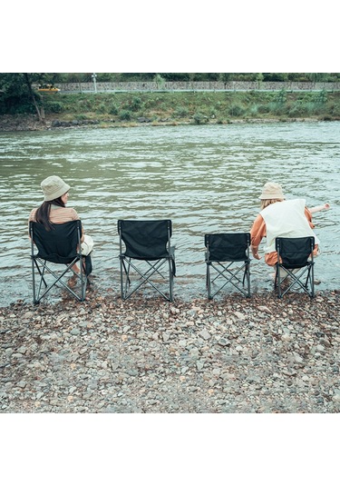 Suofeng Taşınabilir Balıkçı Piknik Sandalyesi Orta Boy M Siyah
