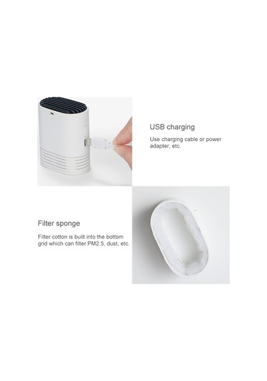 He-k001 Asılı Boyun Negatif Usb Şarj Edilebilir İyon Hava Temizleme Cihazı Taşınabilir Ev Formaldehit Giderme Taşınabilir Arıtma Siyah