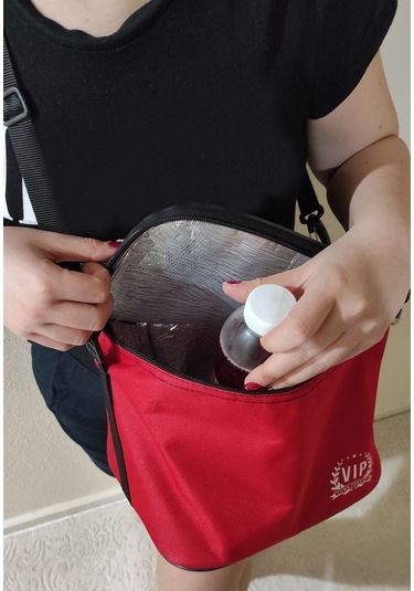 Vip Termos Çanta 11 L Plaj Tipi Buzluk Soğutucu Çanta Kırmızı