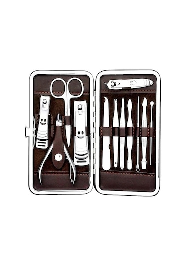 Profesyonel Çelik Manikür Pedikür Seti 12 Parça.