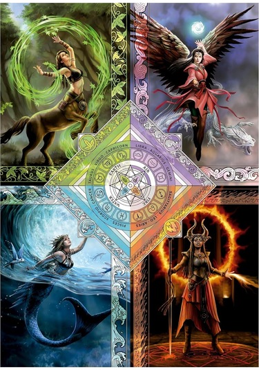 Educa 1500 Parçalık Elementlerin Sihirli Yıldız Tablosu Puzzle - 19941 - Elemental Magic Star Chart Anne Stokes