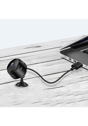 Teltree A9 Akıllı Güvenlik Kamerası 1080p Wifi Kablosuz Gecenin Gözü 90 Geniş Açı Manyetik Kurulum Ev Güvenliği Siyah