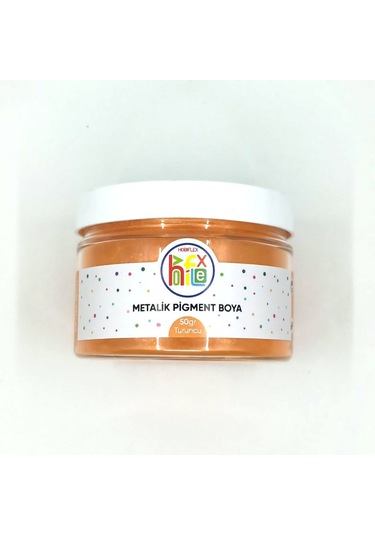 Epoksi Reçine Metalik Sedefli Pigment Toz Boya Turuncu Renk 50 G