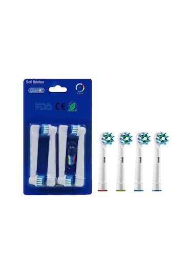 Oral B Şarjlı Diş FırçalarıI İle Uyumlu 4'lü Yedek Başlık