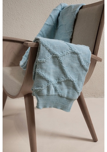 Espuma De Mar Mavi Tek Kişilik Battaniye 160x220 37146 Mavi