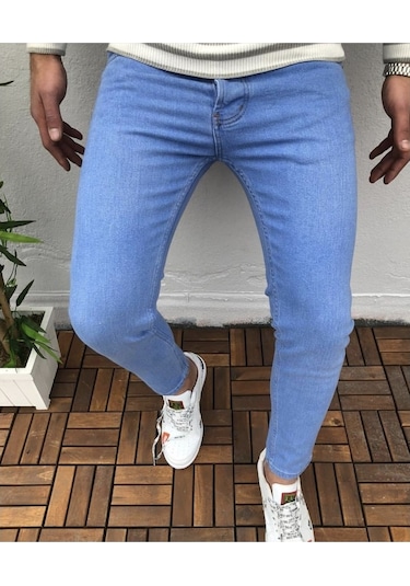 Yeni Sezon Skinny Fit Likralı Bilek Boy Jean Erkek Kot Pantolon (327660730)