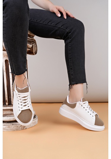 Luis A Costa Lc109 Beyaz Kahve Süet Kadın Sneaker Renkli