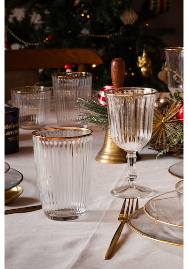 Rakle Splendid Gold Su Bardağı Seti 4'lü 290 CC