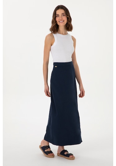 U.s. Polo Assn. Kadın Lacivert Etek Dokuma 50300666-vr033 Lacivert